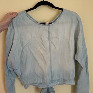 NEVER WORN Chelsea and Violet open back jean top